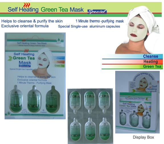 Self - Heating Moisturizing Green Tea Mask Made in Korea